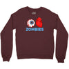 i heart zombies scary eye bloody heart halloween Crewneck Sweatshirt