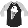 ice cream cone funny 3/4 Sleeve Shirt