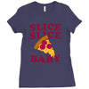 slice slice baby pizza tee Ladies Fitted T-Shirt