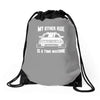 my other ride is a time machine Drawstring Bags