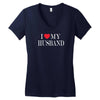 i love my husband Women's V-Neck T-Shirt
