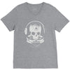 astronaut skull V-Neck Tee