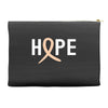 Hope Uterine Cancer Awareness Accessory Pouches