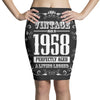 vintage made in 1958 perfectly aged a living legend Pencil Skirts