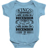 Real Kings Are Born On December 20 Baby Onesie