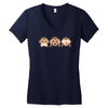 new! monkey Women's V-Neck T-Shirt
