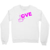 fuck love party Crewneck Sweatshirt