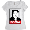 Kim Jong Un Boom Rocketman Women's Triblend Scoop T-shirt