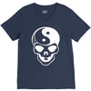 yin yang skull (2) V-Neck Tee