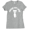 crazy cat lady Ladies Fitted T-Shirt