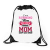 running mom Drawstring Bags