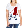 4th of july Ladies Curvy T-Shirt