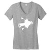 kanu sport wasser water paddel schiff outdoor fun see sea camping Women's V-Neck T-Shirt