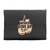 Never Give Up Uterine Cancer Awareness Accessory Pouches