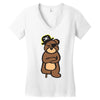 pirate bear Women's V-Neck T-Shirt