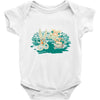 rock, paper, scissor hold Baby Onesie