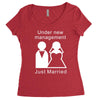 under new management   just married Women's Triblend Scoop T-shirt