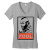fool b.a. baracus Women's V-Neck T-Shirt
