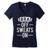 bra off sweats on Women's V-Neck T-Shirt