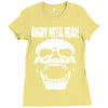 angry metal head Ladies Fitted T-Shirt