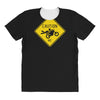motorcycle caution sign All Over Women's T-shirt