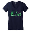 I Kill Cancer, I Kill Cancer T Shirt Women's V-Neck T-Shirt