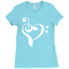 music heart rock baseball jersey Ladies Fitted T-Shirt