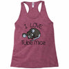 love tube mice Racerback Tank