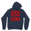 legends are born in october vintage Hoodie