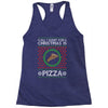 All I Want For Christmas Is Pizza Ugly Christmas For Dark Racerback Tank