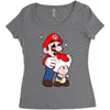 mario licking toad Women's Triblend Scoop T-shirt