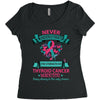 Thyroid Cancer Warrior Women's Triblend Scoop T-shirt