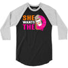 She Wants The D - Dunkin Donuts 3/4 Sleeve Shirt