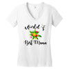 world's best mama Women's V-Neck T-Shirt