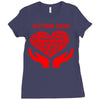 autism mom my heart Ladies Fitted T-Shirt