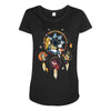 wonderland dream catcher Maternity Scoop Neck T-shirt
