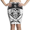skull with beard Pencil Skirts