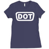 2x dot sticker vinyl decal d.o Ladies Fitted T-Shirt