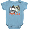 This Girl Loves Her Papillon Baby Onesie