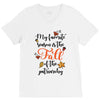 my favorite season is the fall of the patriarchy V-Neck Tee