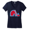 quebec nordiques Women's V-Neck T-Shirt