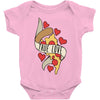 true love pizza slice Baby Bodysuit