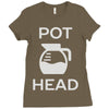 pot head coffee lover Ladies Fitted T-Shirt