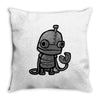 sad robot Throw Pillow