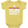 run away rabbit Baby Onesie