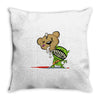 teddy monster Throw Pillow