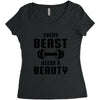 Every Beast Needs a Beauty Women's Triblend Scoop T-shirt