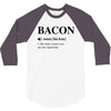Bacon Noun 3/4 Sleeve Shirt