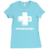 i'm with player two Ladies Fitted T-Shirt