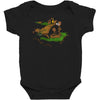 the tree, the raccoon Baby Bodysuit
